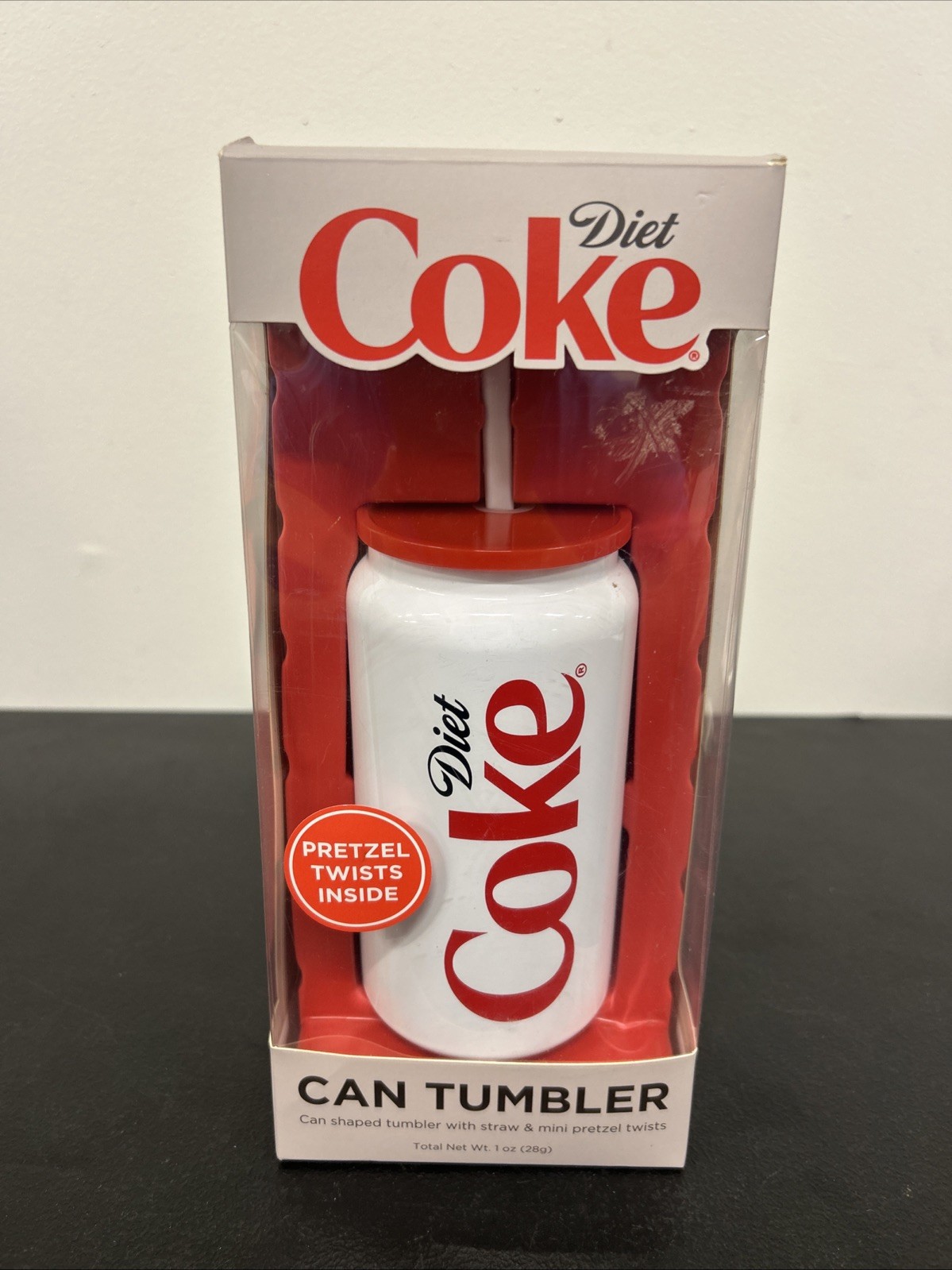 Diet Coke Can Shaped Stainless Insulated Beverage Tumbler w/Straw Lid Open Box Diet Coke Can Shaped Stainless Insulated Beverage Tumbler w/Straw Lid Open Box