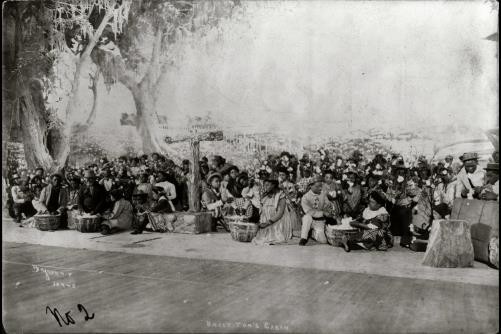 Photo:Uncle Tom's Cabin 1901 Cotton Picking Stage Production Sepia Photo