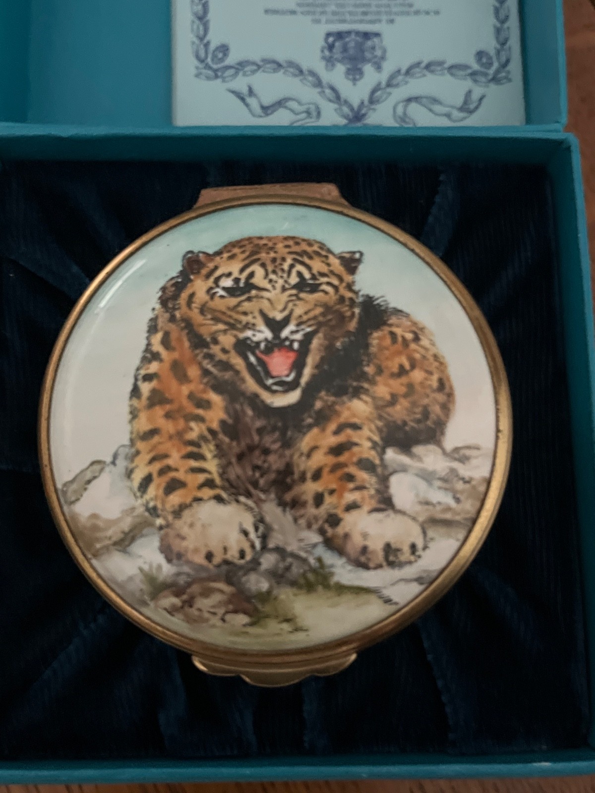 halcyon days box - Snow Leopard-Cartier New  York, World Wildlife Collection