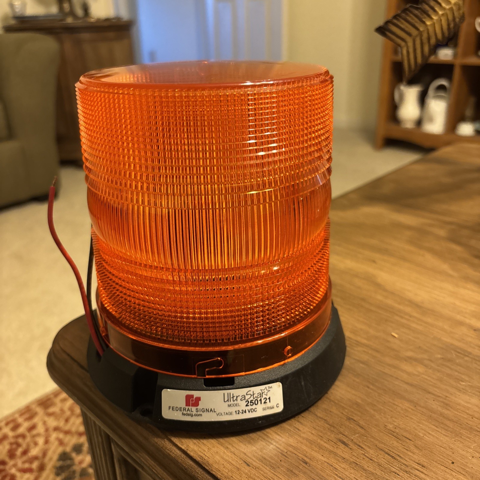 Federal Signal Ultra star Strobe Beacon Amber Warning Light Sticker Hardware NEW