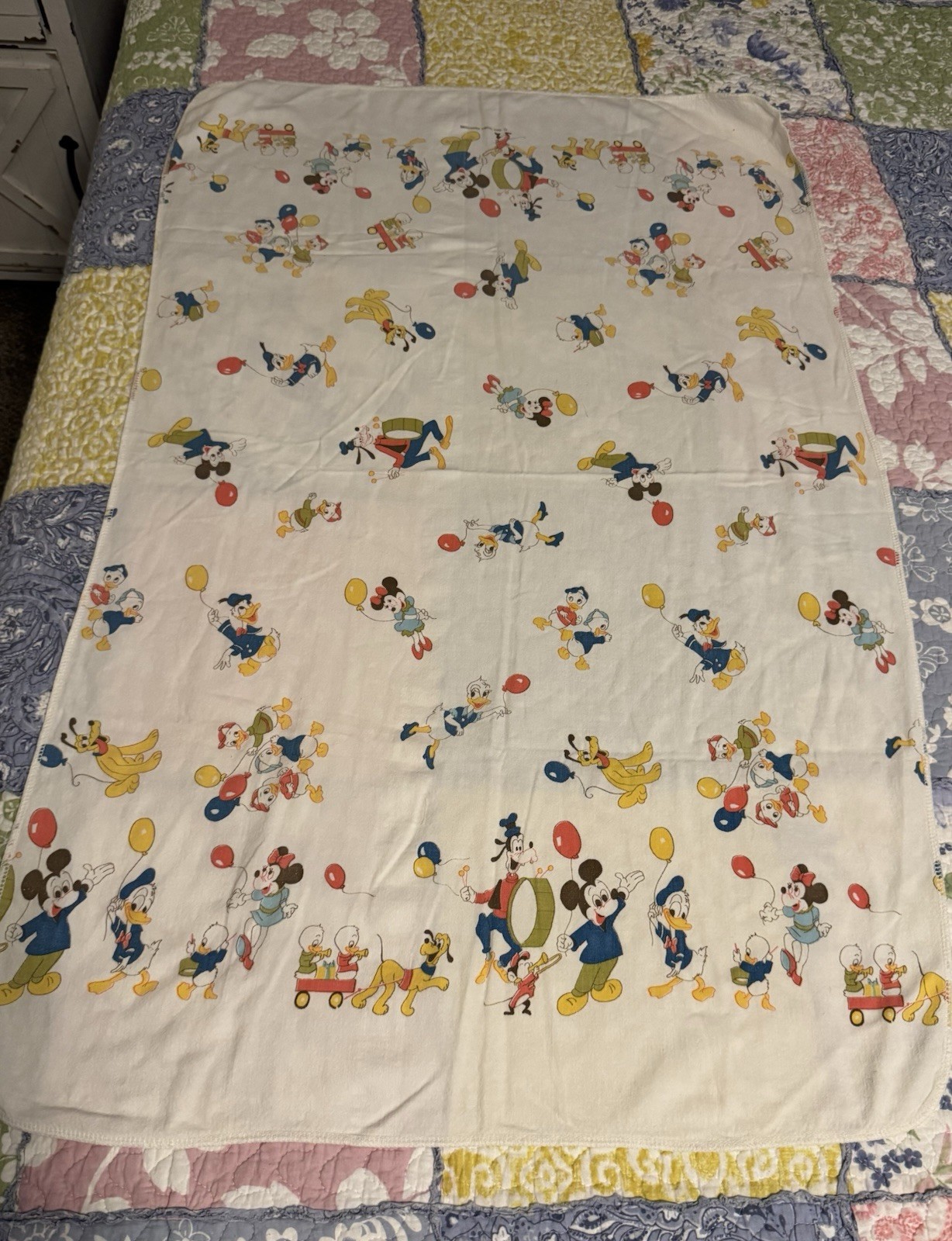 Vtg 70s Walt Disney Productions Baby Blanket Mickey Mouse Goofy Parade Band Mint Vtg 70s Walt Disney Productions Baby Blanket Mickey Mouse Goofy Parade Band Mint
