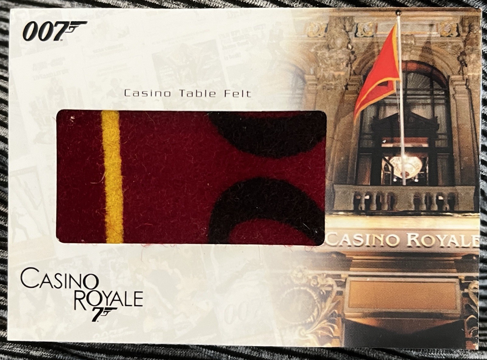 EXT RARE 2008 James Bond (DOUBLE 0 VARIATION) Casino Table Felt Relic /400 RC19 EXT RARE 2008 James Bond (DOUBLE 0 VARIATION) Casino Table Felt Relic /400 RC19