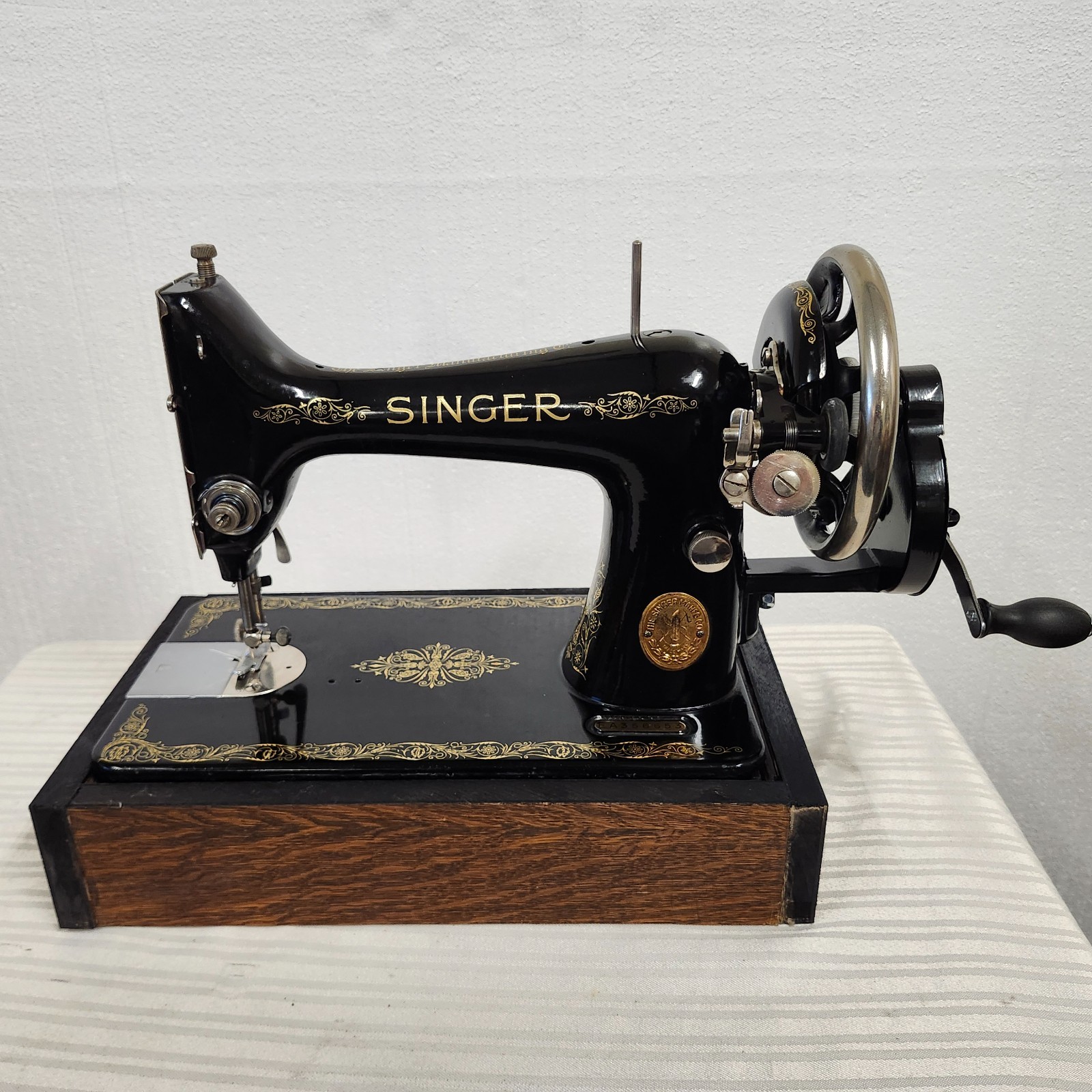 Stunning 1936 Singer Hand Crank Sewing Machine 99k Fully Tested Perfect Filigree