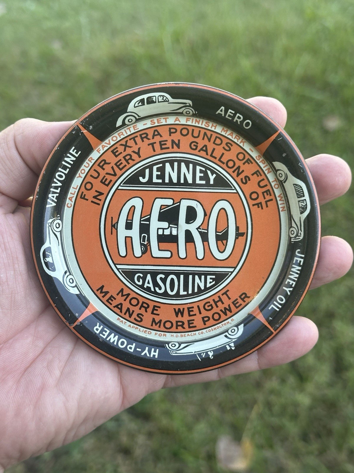VINTAGE 30s JENNEY AERO GAS BOSTON MA GAS STATION TIP TRAY MOTOR OIL BEAUTIFUL VINTAGE 30s JENNEY AERO GAS BOSTON MA GAS STATION TIP TRAY MOTOR OIL BEAUTIFUL