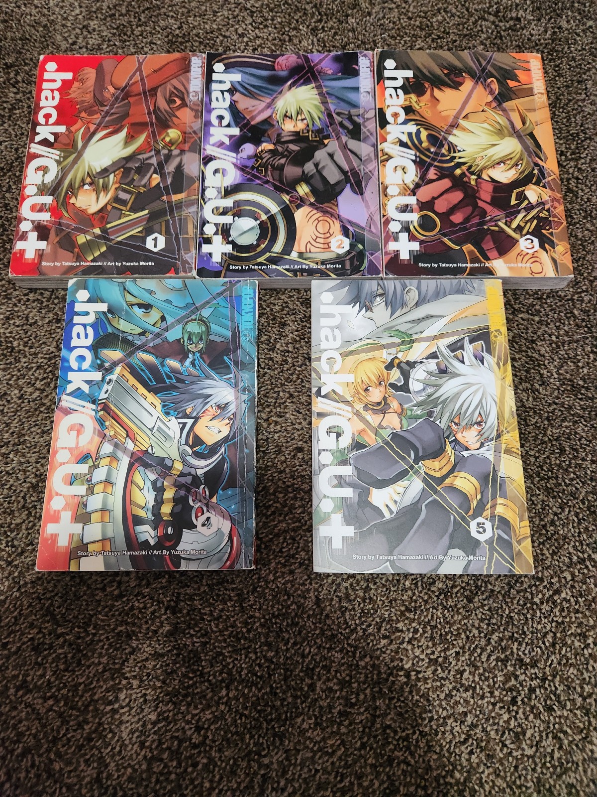 .hack G.U.+ Manga Complete Set Volumes 1-5 English 1st Print OOP .hack G.U.+ Manga Complete Set Volumes 1-5 English 1st Print OOP