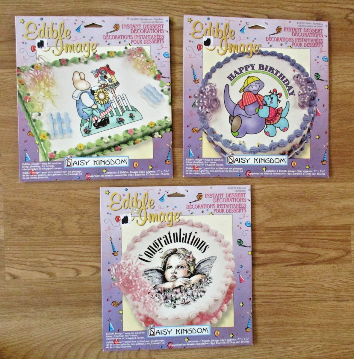 Daisy Kingdom EDIBLE IMAGE DESSERT New Vtg 1995 X3 COLLECTIBLE Daisy Kingdom EDIBLE IMAGE DESSERT New Vtg 1995 X3 COLLECTIBLE
