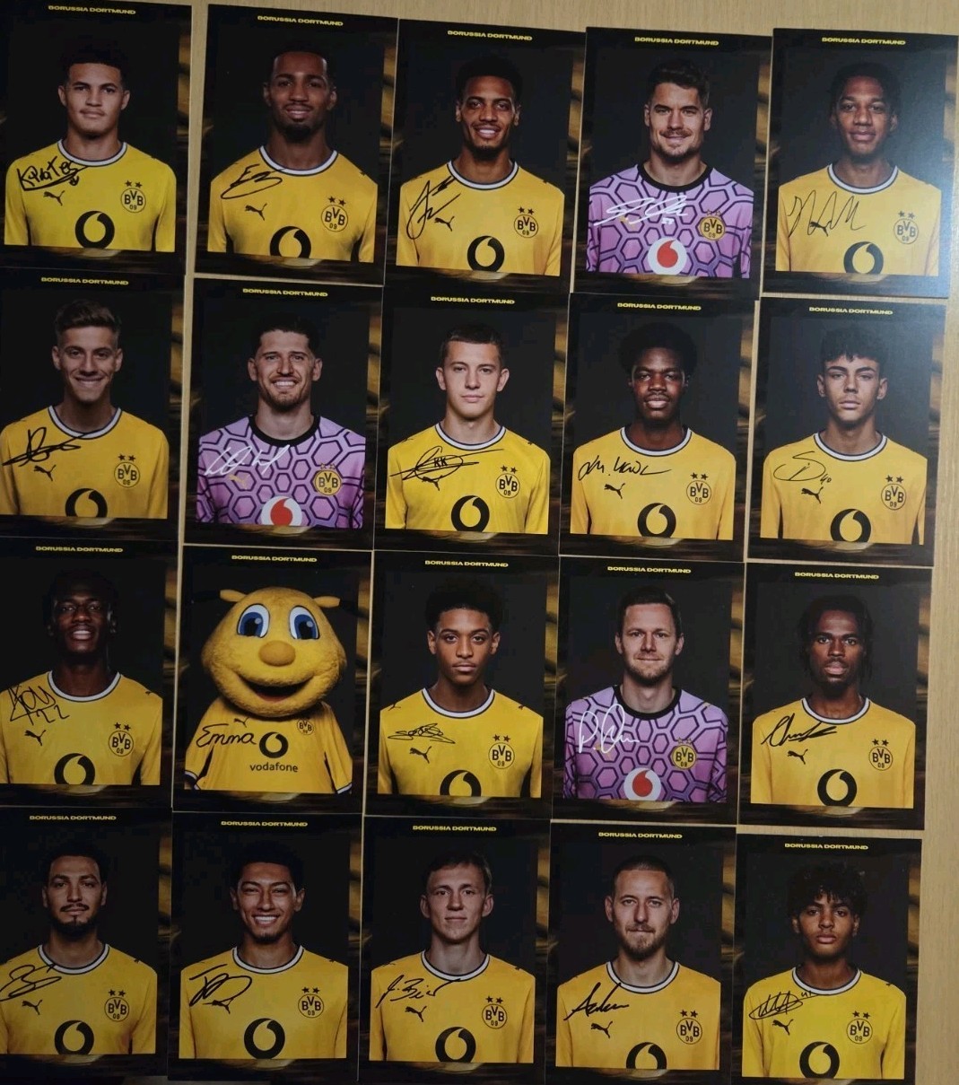 Borussia Dortmund: 34 autograph cards postcard new 2026/27 +excellent+