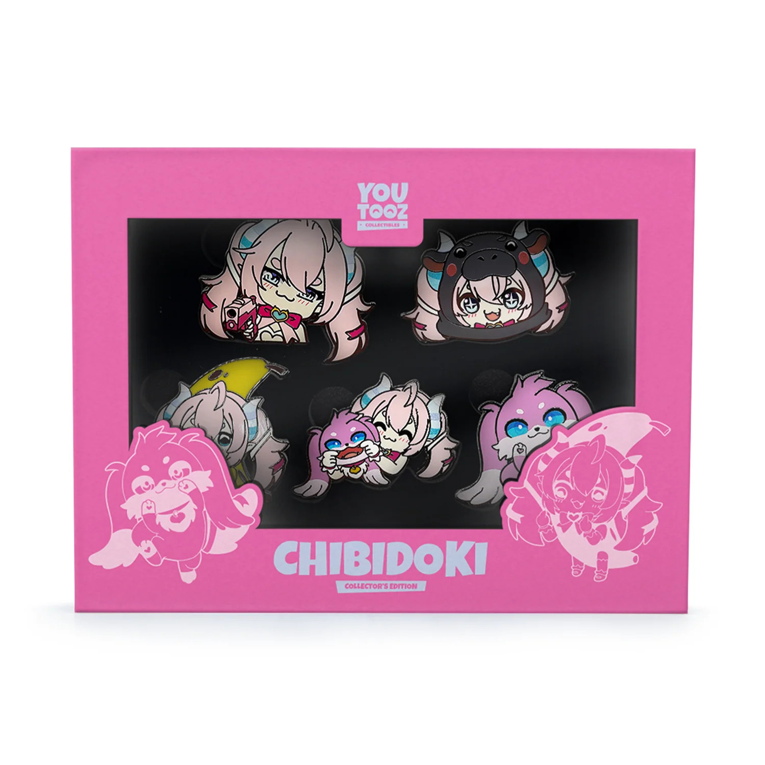 Youtooz - Chibidoki 5pc Pin Set - Limited Edition - NEW, SOLD OUT Youtooz - Chibidoki 5pc Pin Set - Limited Edition - NEW, SOLD OUT