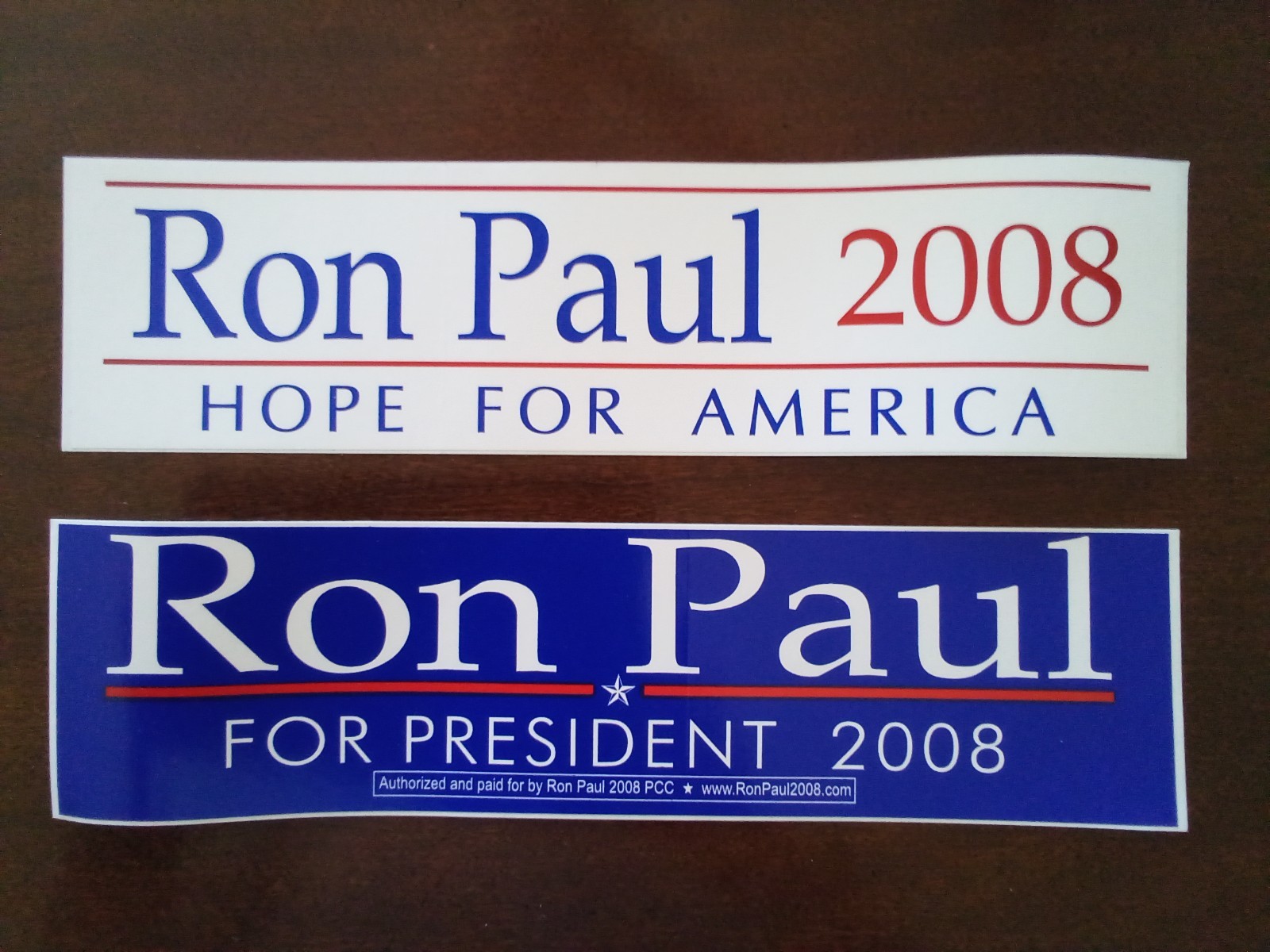 FOUR RON PAUL 2008 BUMPER STICKERS PRESIDENT HOPE FOR AMERICA NEW CAR DECALS LOT FOUR RON PAUL 2008 BUMPER STICKERS PRESIDENT HOPE FOR AMERICA NEW CAR DECALS LOT