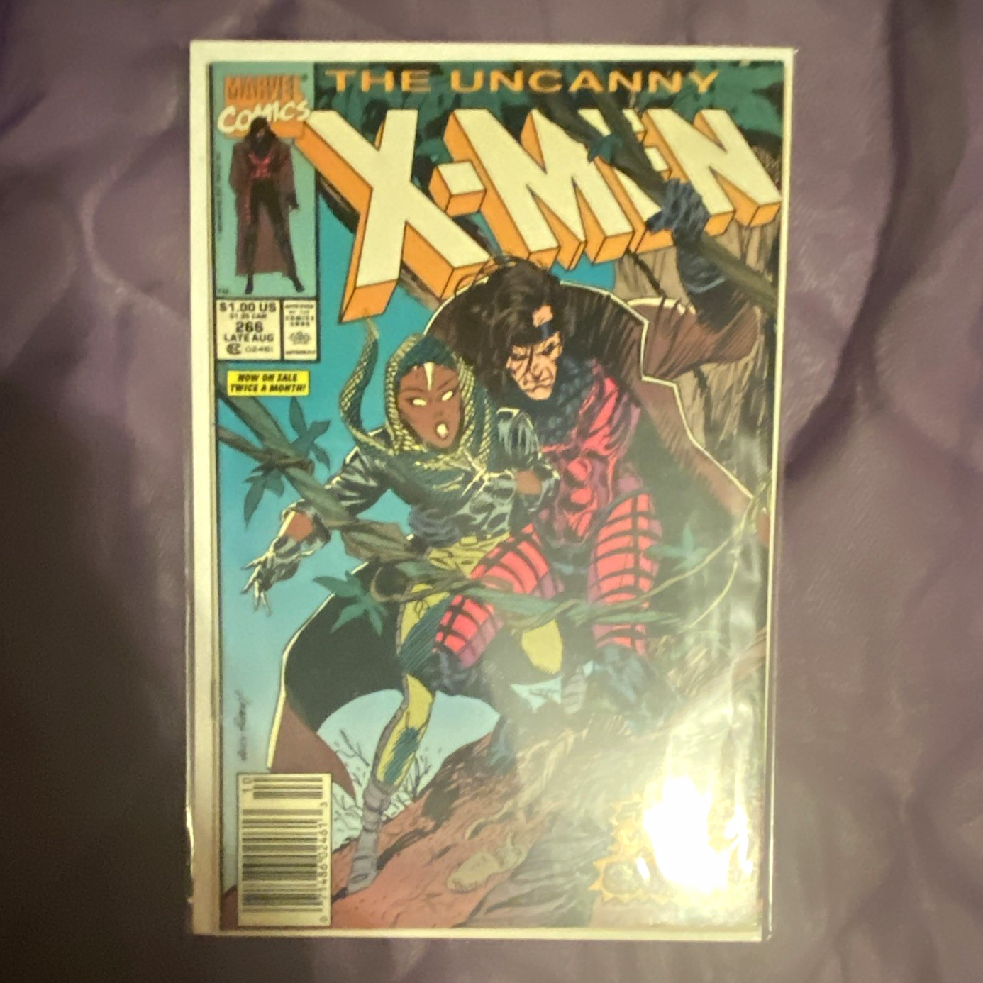 Marvel Comics The Uncanny X-Men #266 1990 Gambit Claremont Andy Kubert Newsstand Marvel Comics The Uncanny X-Men #266 1990 Gambit Claremont Andy Kubert Newsstand