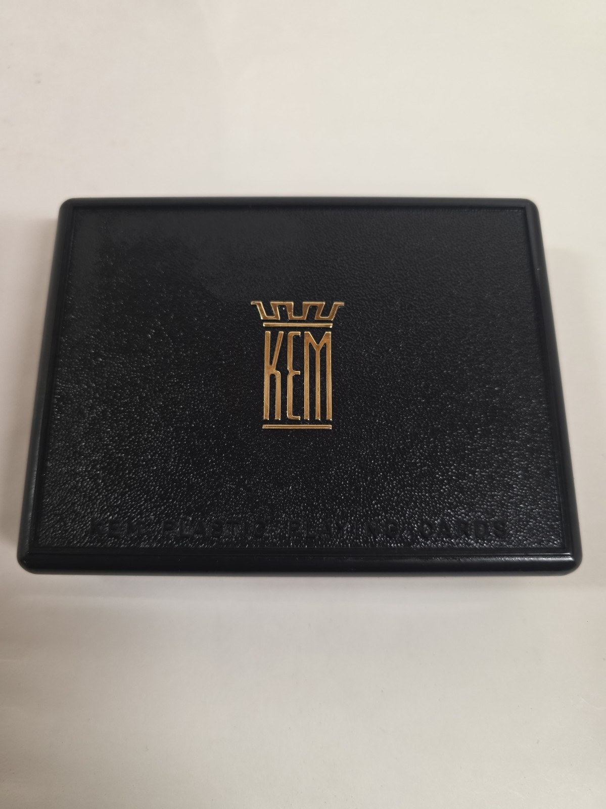 Vintage Set KEM Playing Cards Arabesque Geometric Pattern Original Case