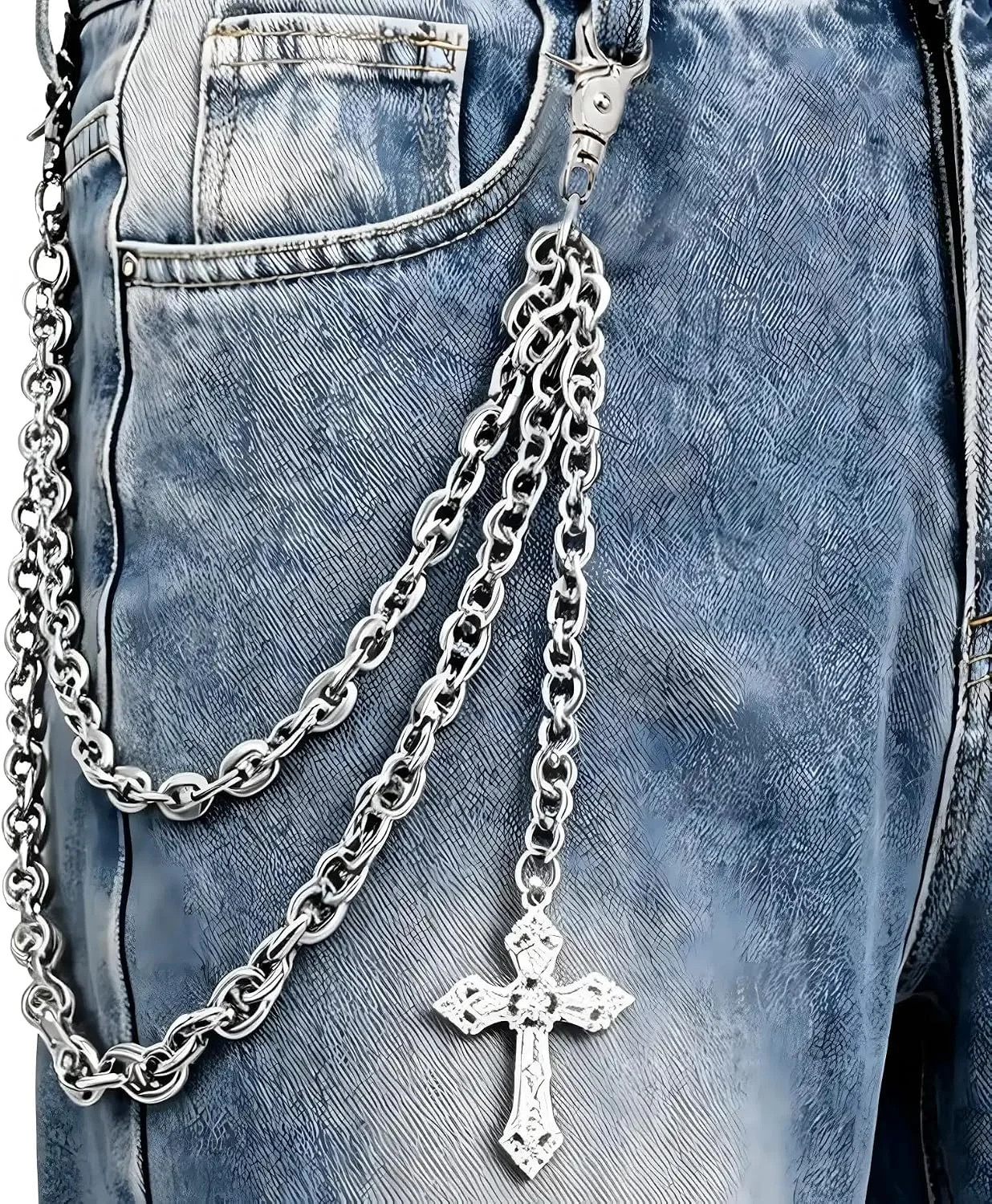 Pants Chain&Wallet Chain for Men Women,Gothic Hip Hop Rapper Style Accessory for