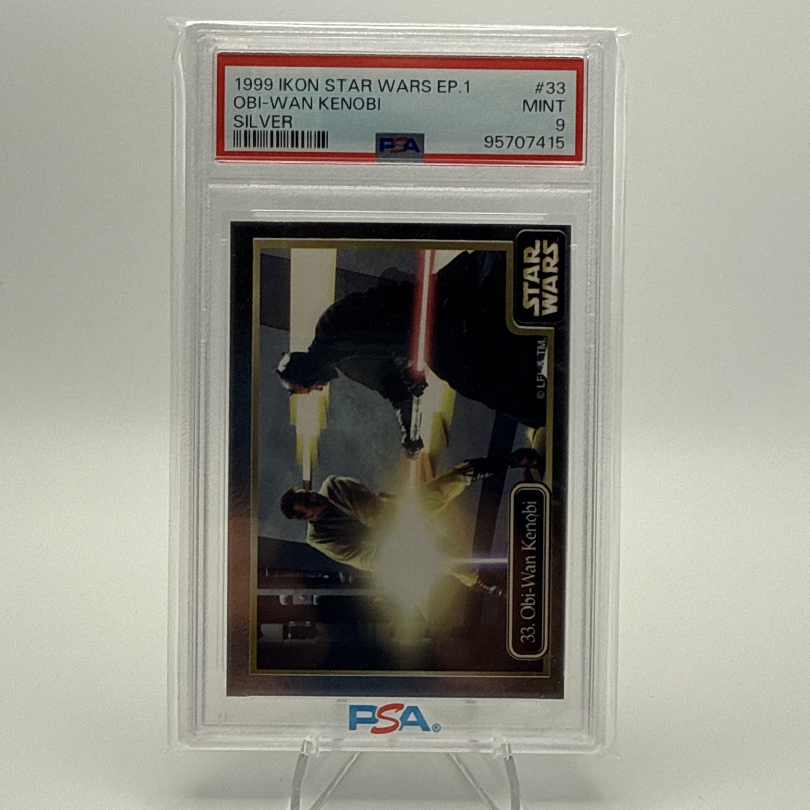 Obi-Wan Kenobi 1999 Star Wars Ikon Episode 1 Silver PSA 9 Mint #33 Obi-Wan Kenobi 1999 Star Wars Ikon Episode 1 Silver PSA 9 Mint #33
