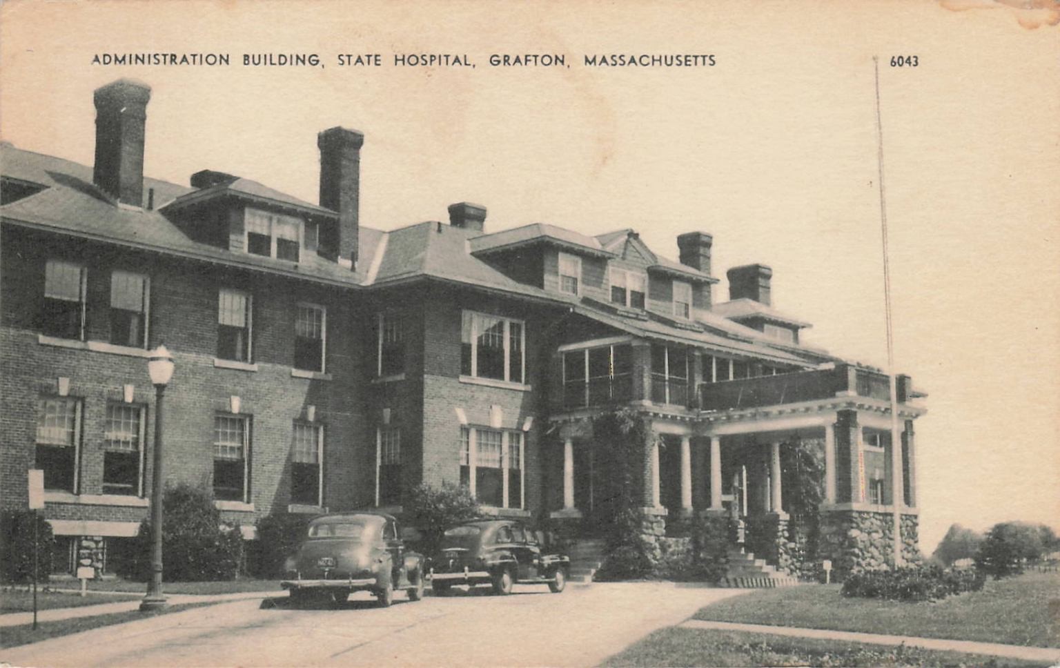 Grafton MA State Hospital Administration Building Vintage Postcard Photolux RPPC