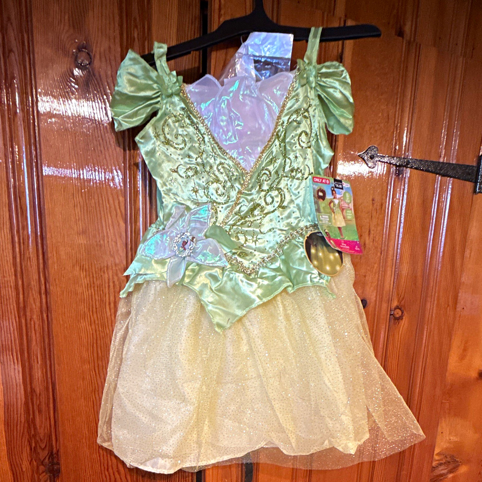 Disguise Disney Princess Tiana Toddler Girl Costume Dress S/P 4-6X Green Yellow