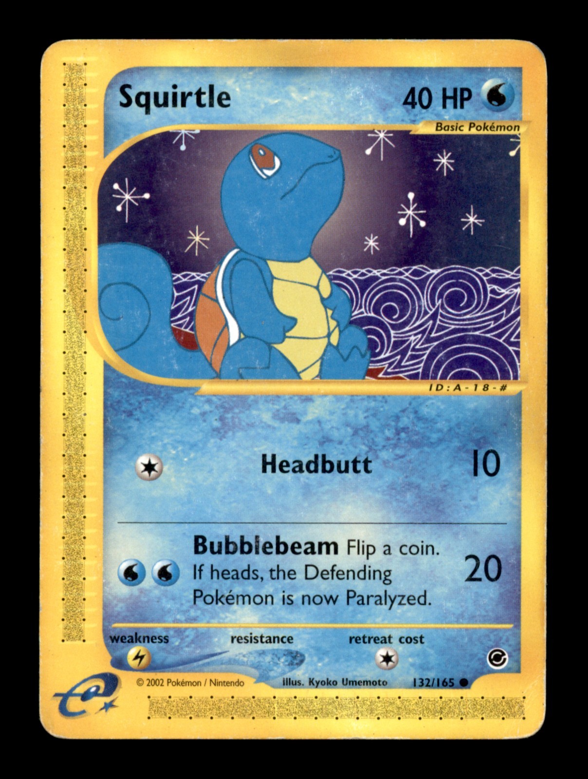 Pokemon TCG Squirtle 132/165 Expedition Base Set MP Pokemon TCG Squirtle 132/165 Expedition Base Set MP