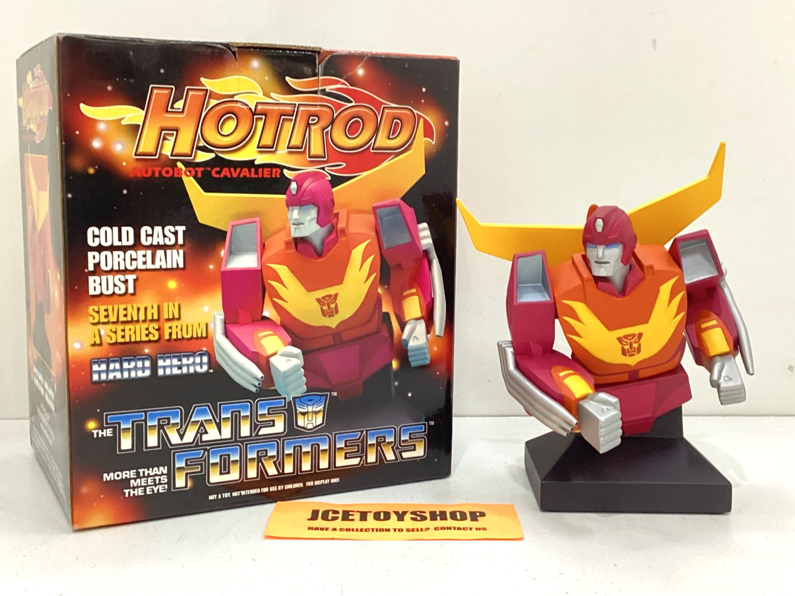 HASBRO HARD HERO TRANSFORMERS HOTROD AUTOBOT CAVALIER COLD CAST 2004/4000 MIB