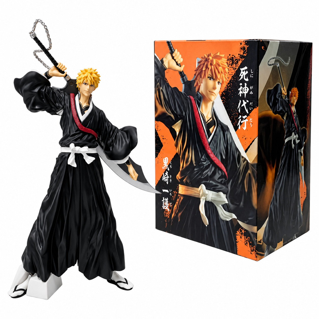 Bleach Ichigo Kurosaki 8.27 in PVC Figure Shinigami Sword Anime Display
