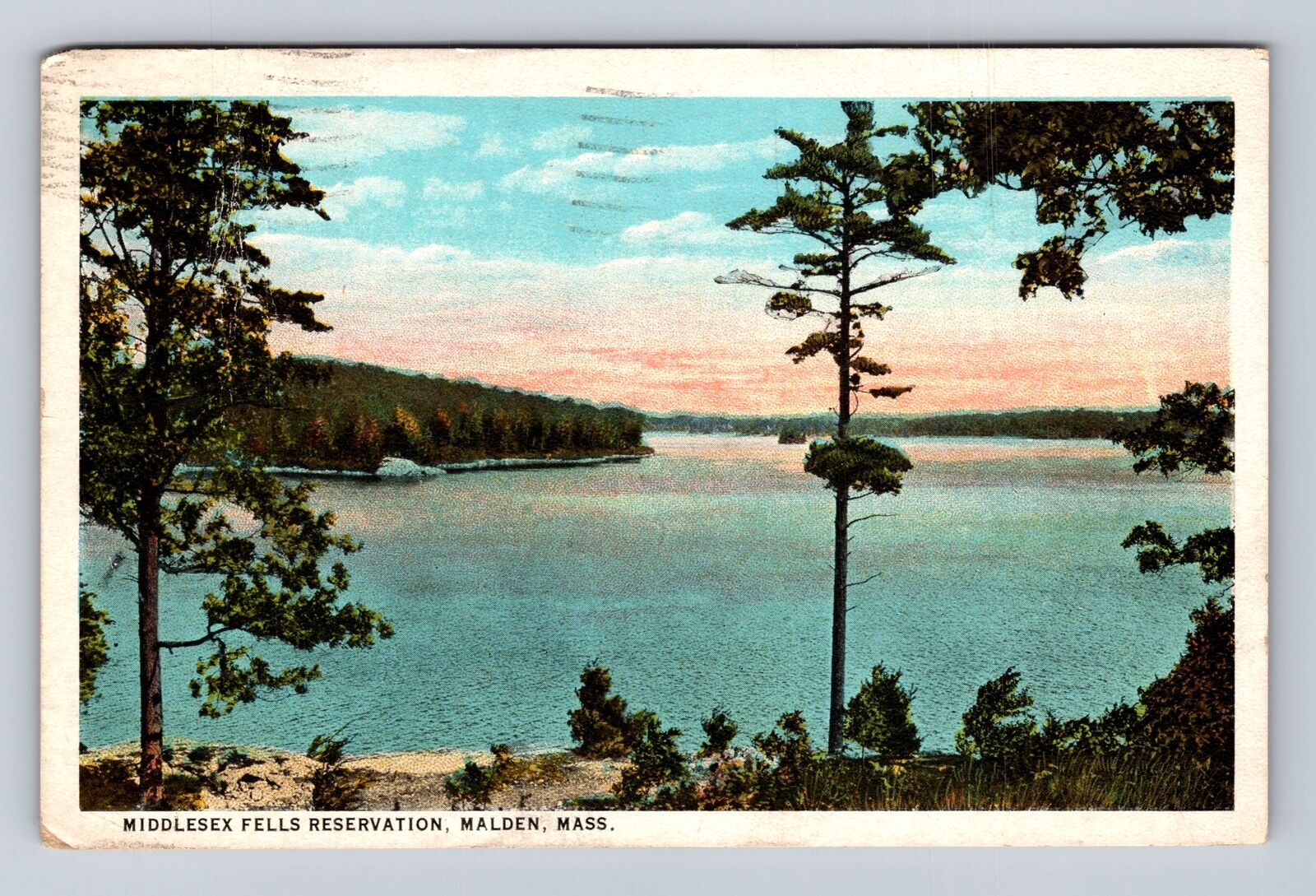Malden MA-Massachusetts, Middlesex Fells Reservation, Vintage c1928 Postcard