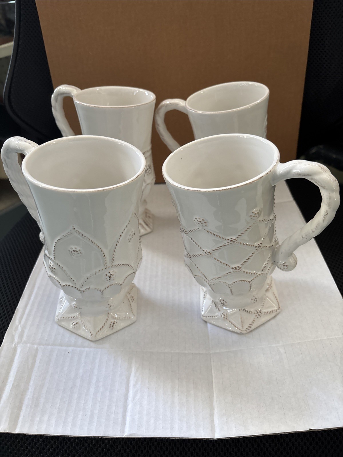 Juliska Ceramics Set If 4 Mugs “ Jardins Du Monde Collection” Juliska Ceramics Set If 4 Mugs “ Jardins Du Monde Collection”