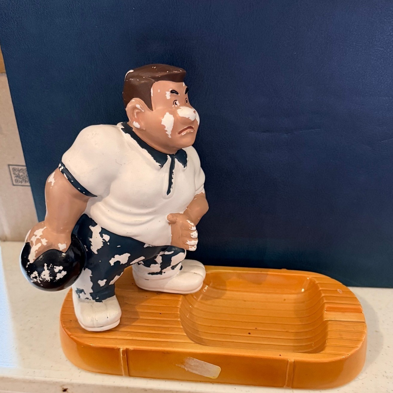 Vintage 1950s Lil Louie Bowler Ashtray Fred Kail Ceramic Figurine