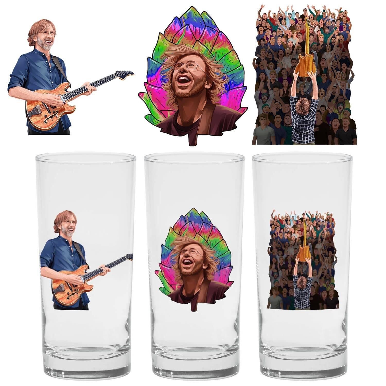 Hop Fiction Phish Trey Anastasio Big Red (One Glass) Limited Rare. Not Dry Goods