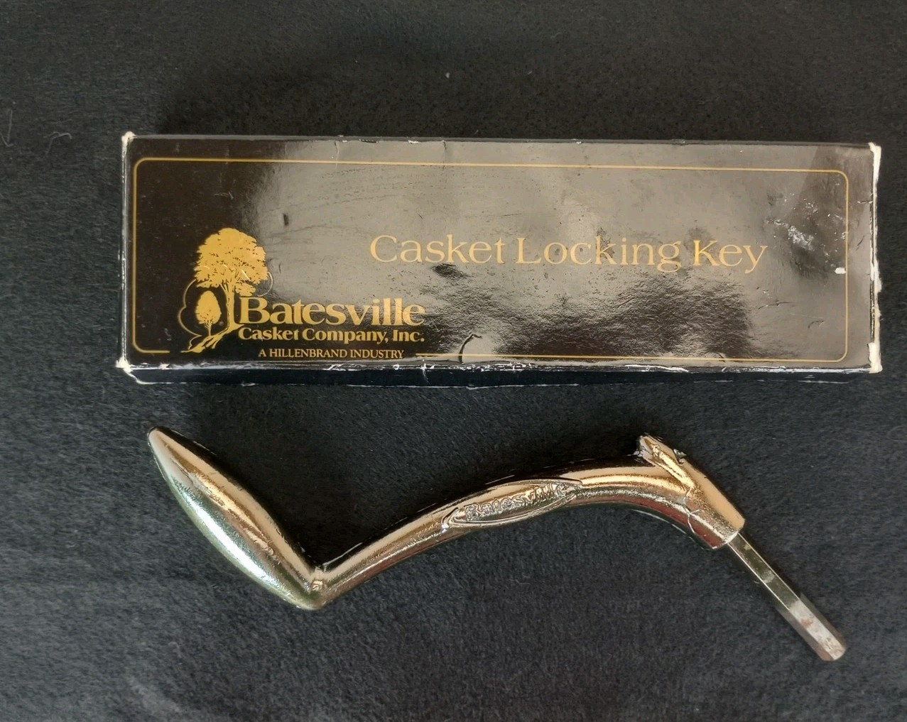 Vintage Batesville Casket Company Locking Key Funeral Mortuary Coffin Halloween 