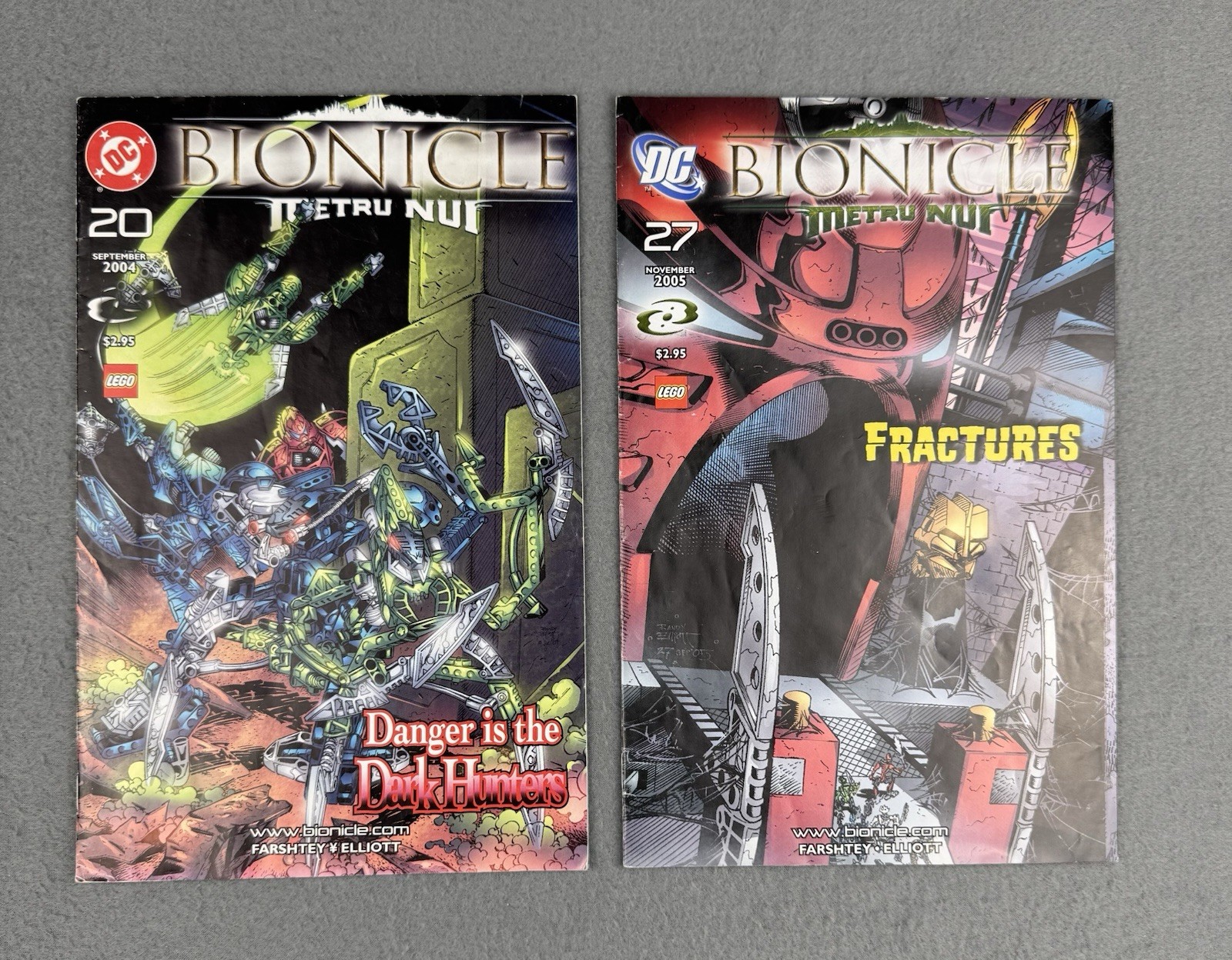 Bionicle # 20 & 27~DC Comics~(2004-2005)~Lego~Bagged & Boarded~Good Condition Bionicle # 20 & 27~DC Comics~(2004-2005)~Lego~Bagged & Boarded~Good Condition