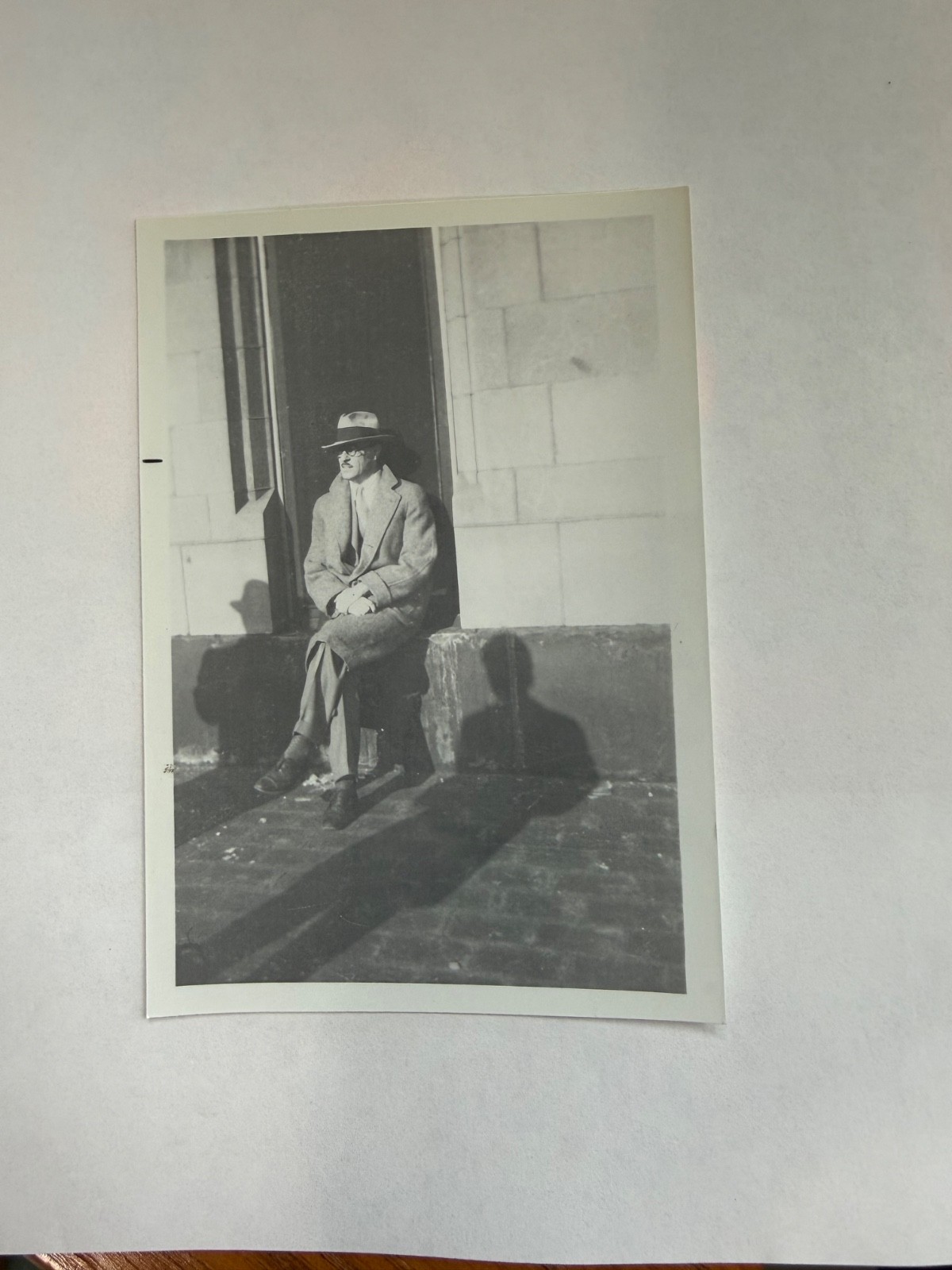 Photograph Thornton Wilder 1932 w accompanying student letter