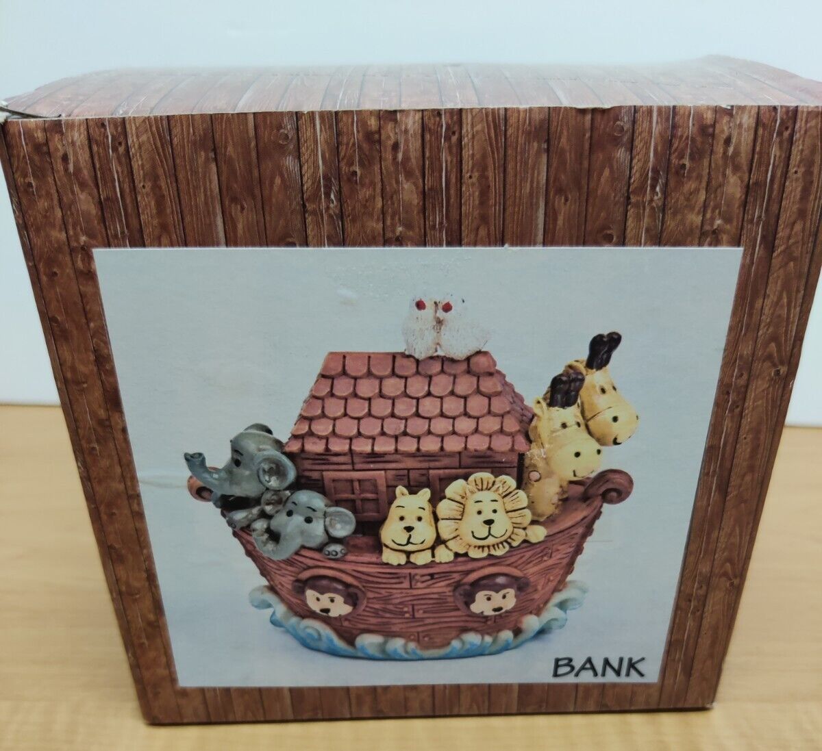 FASHIONCRAFT Noah's Ark Bank Open Box Ceramic/Resin Table Decor 