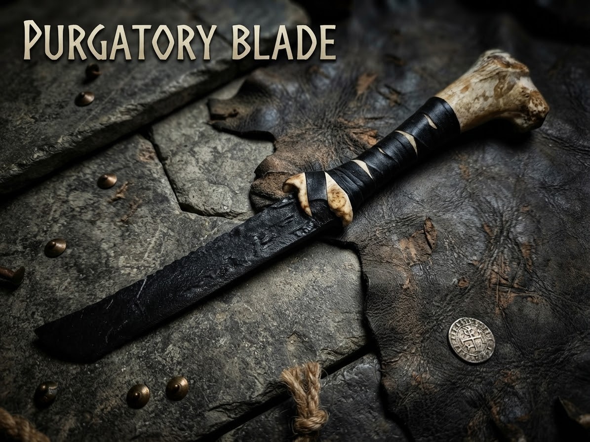 Supernatural Purgatory Blade Replica: Camel Bone Handle, Leather Wrapped Supernatural Purgatory Blade Replica: Camel Bone Handle, Leather Wrapped