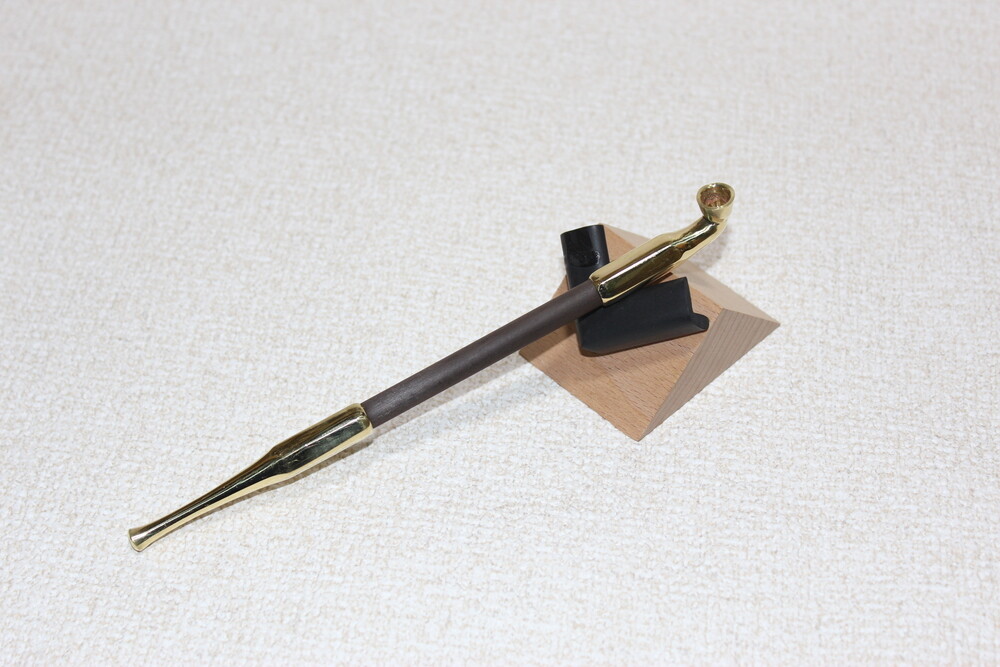 Japanese smoking pipe Kiseru Iizuka Hexagon brass black bamboo 200 mm 7.78 Japanese smoking pipe Kiseru Iizuka Hexagon brass black bamboo 200 mm 7.78