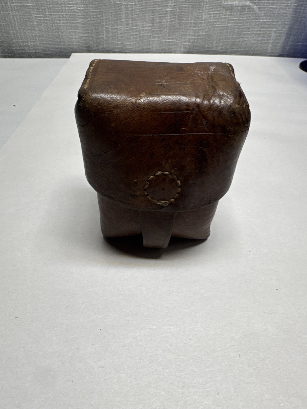 VTG Brown Leather Ammo Belt Pouch 