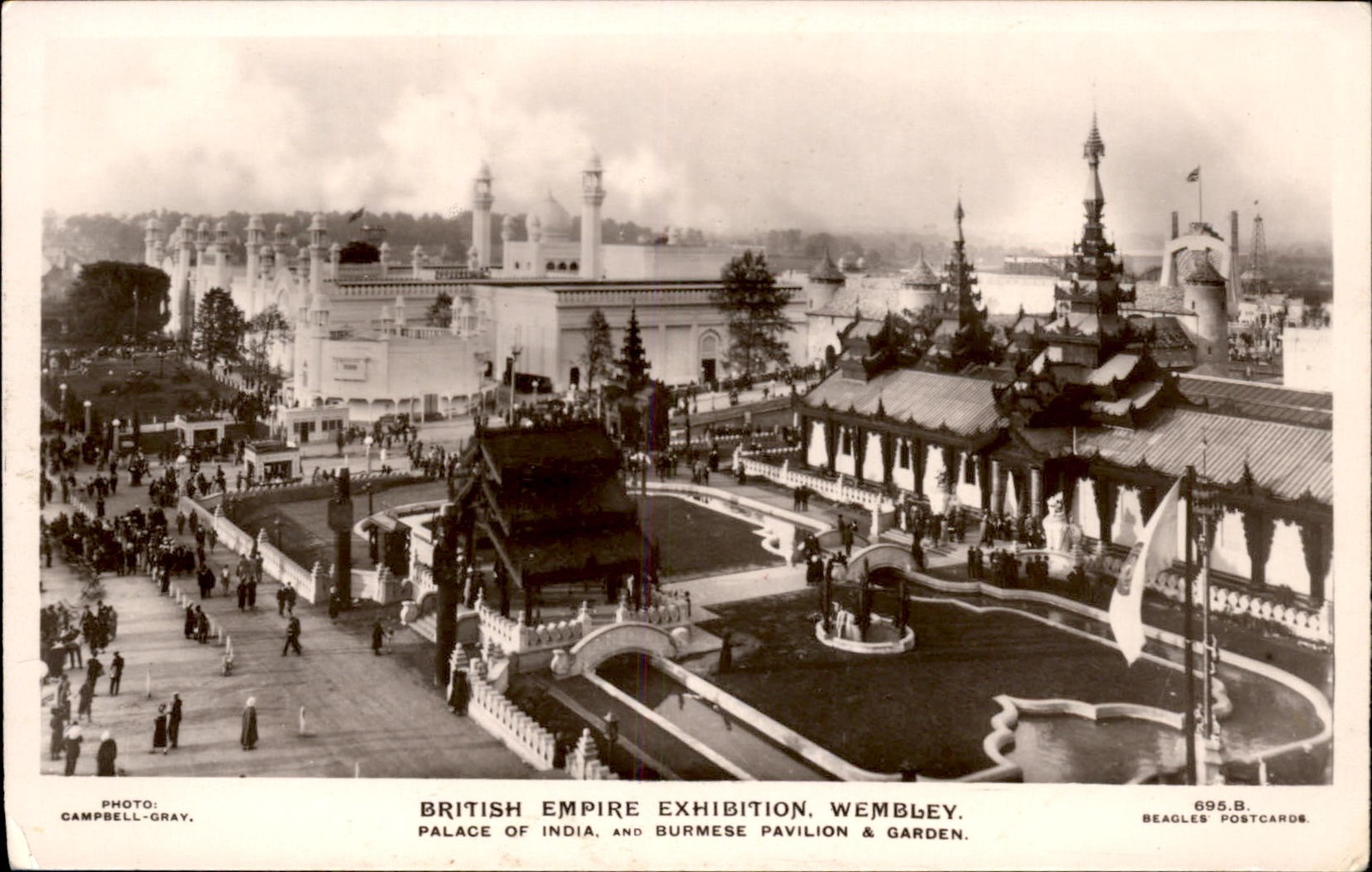 Wembley England British Empire Exhibition c1920s-30s Real Photo Vintage Postcard