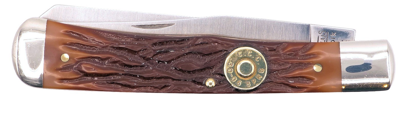 Camillus C-5 .30-06 SPRG Classic Cartridge Trapper  Knife Jigged Delrin USA