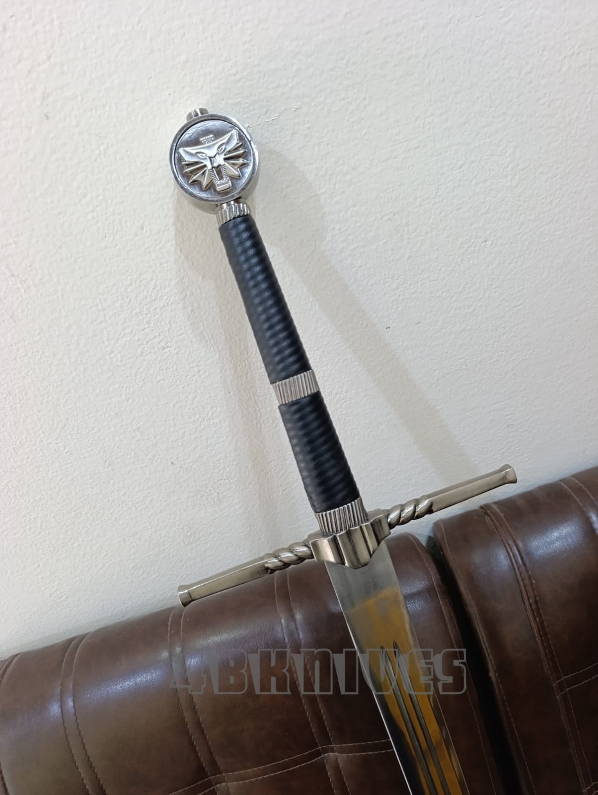 Handmade Witcher Sword Set Geralt of Rivia Steel & Silver Replica Longswords
