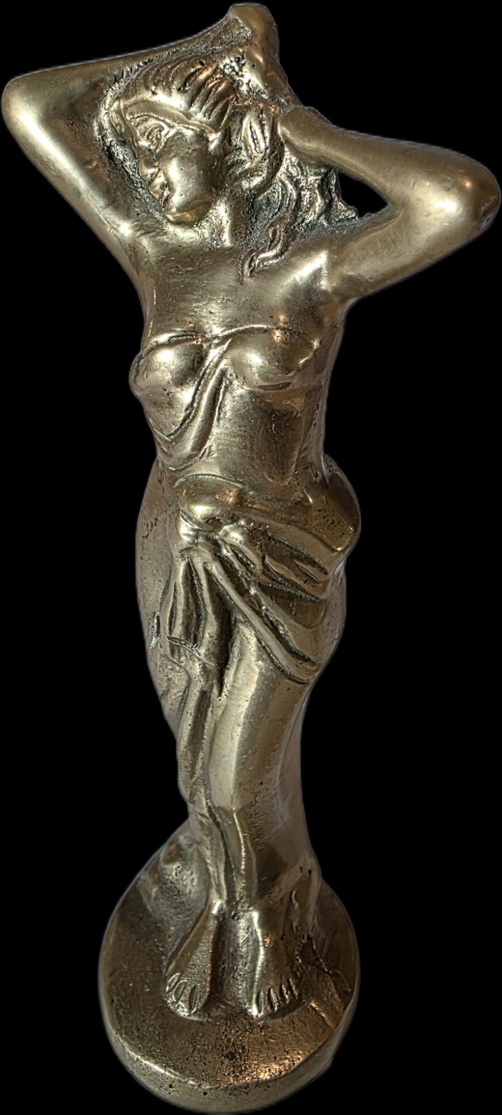 Art Nouveau Bronze Aphrodite Figurine Antique Desk Decor 