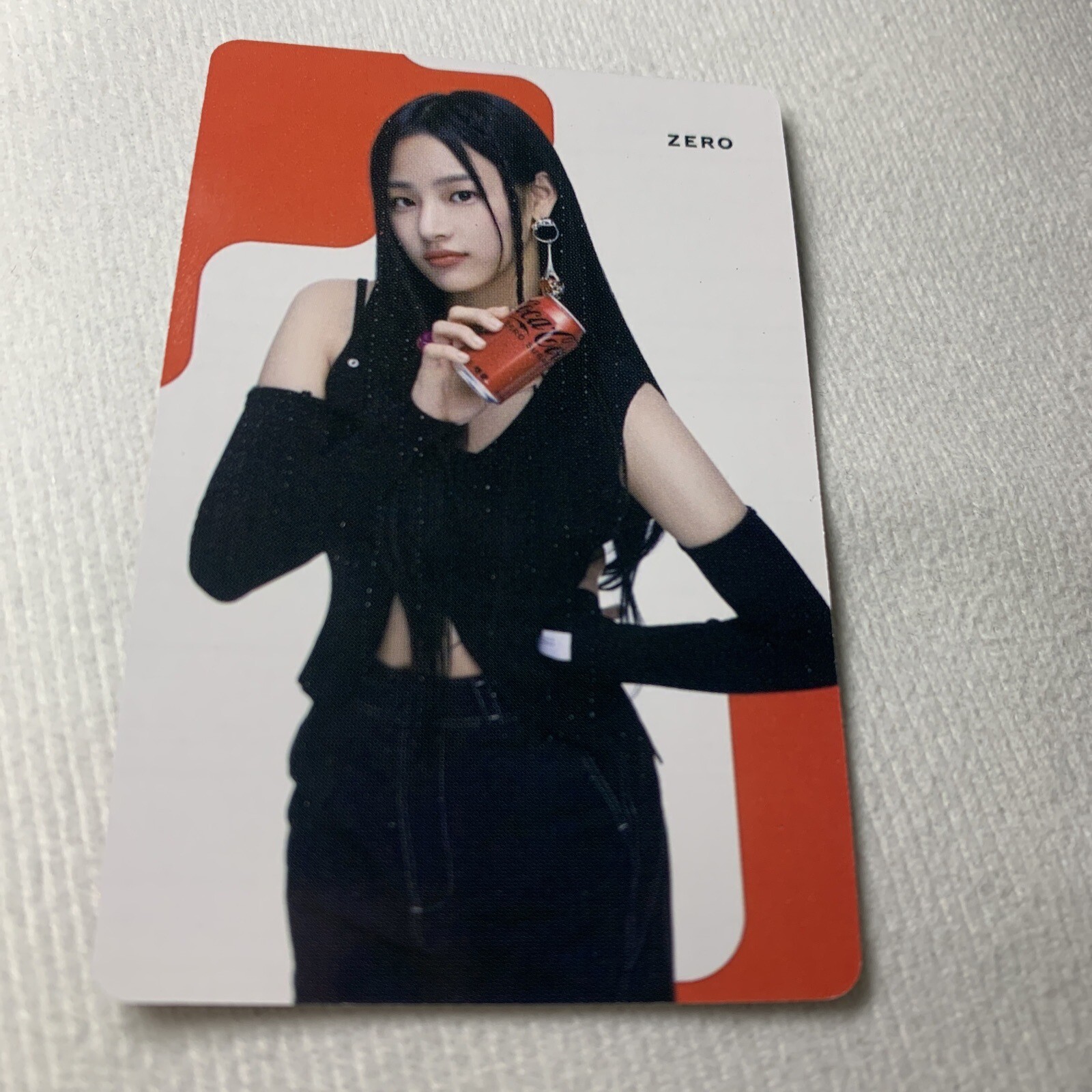 Minji NEWJEANS Girl Zero Beach Edition Celeb Photo Card Kpop Coke Pose 1