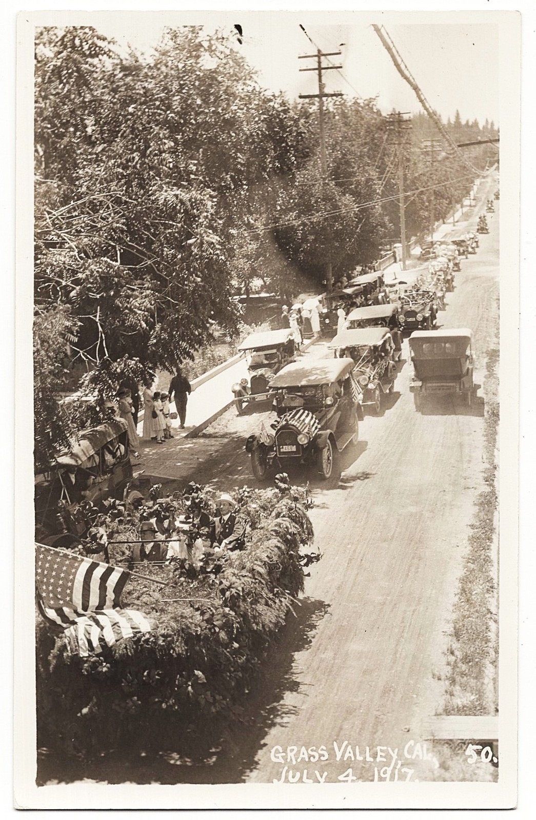 real photo Grass Valley CA - July 4 1917 car automobile parade antique pc RPPC real photo Grass Valley CA - July 4 1917 car automobile parade antique pc RPPC