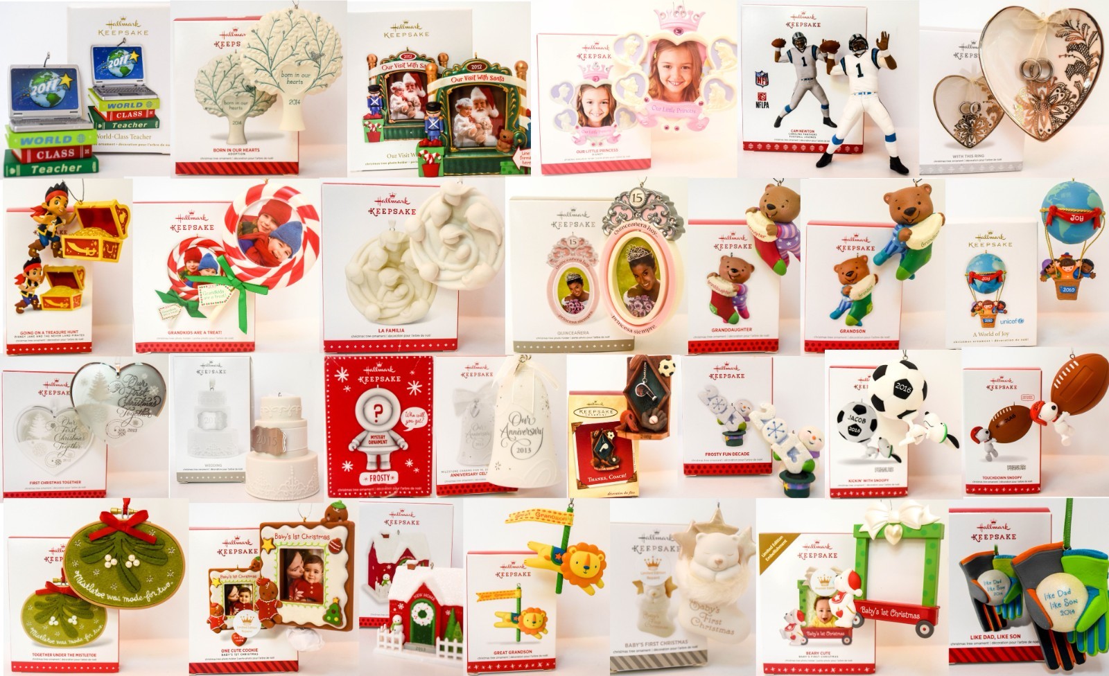 Hallmark Keepsake Lot of 29 Ornaments 2002 to 2017 See List Photos of Actual Hallmark Keepsake Lot of 29 Ornaments 2002 to 2017 See List Photos of Actual