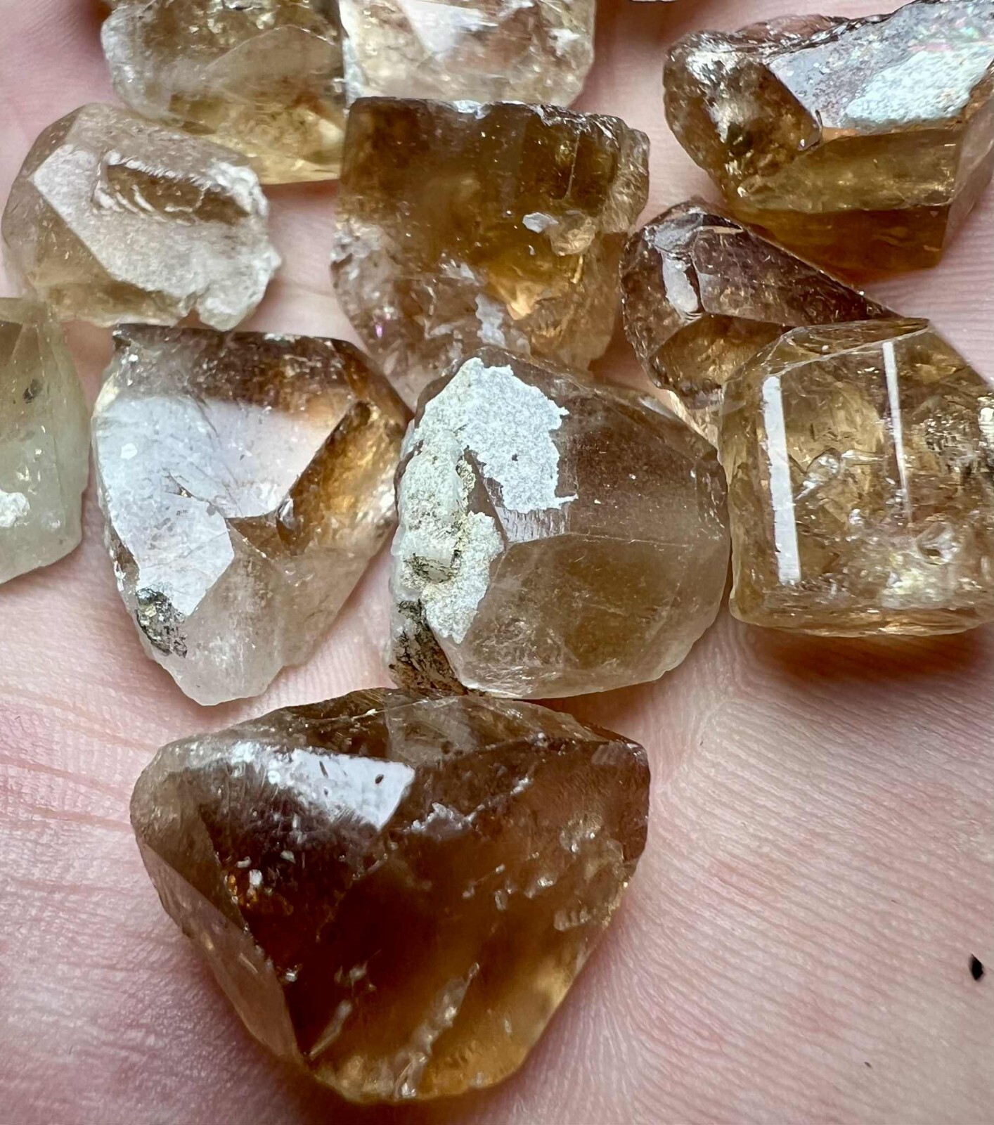 108 Gram Amazing Honey Topaz Crystals Lot From Skardu @PAK