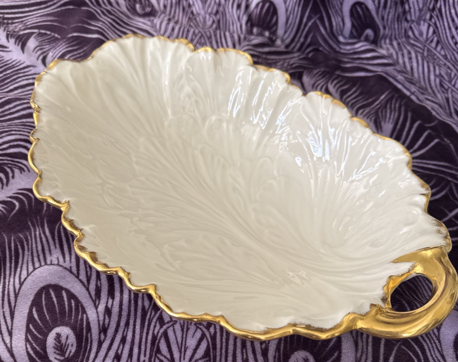 LENOX LEAF SERVING BOWL 14\ LENOX LEAF SERVING BOWL 14\