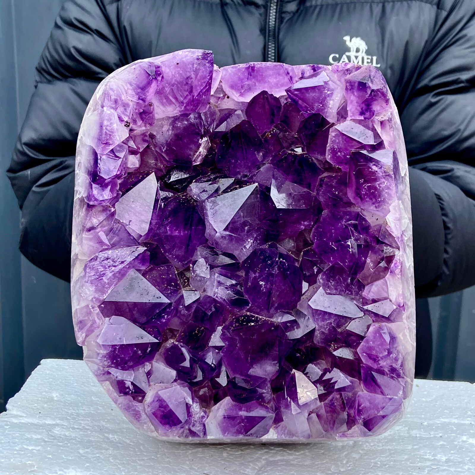 14.5LB  Large Natural Amethyst geode quartz cluster crystal specimen Healing