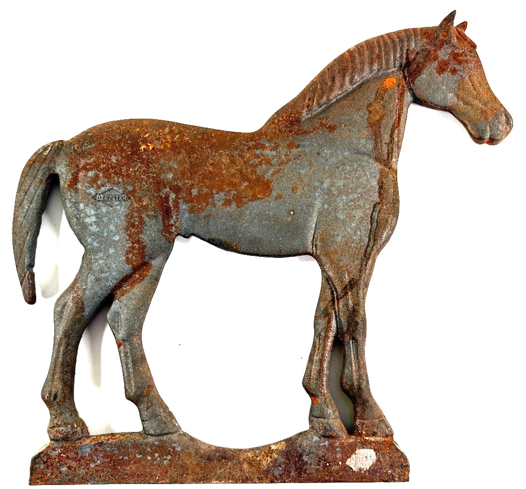 Antique Cast Iron Dempster Horse WIndmill Weight long tail Antique Cast Iron Dempster Horse WIndmill Weight long tail