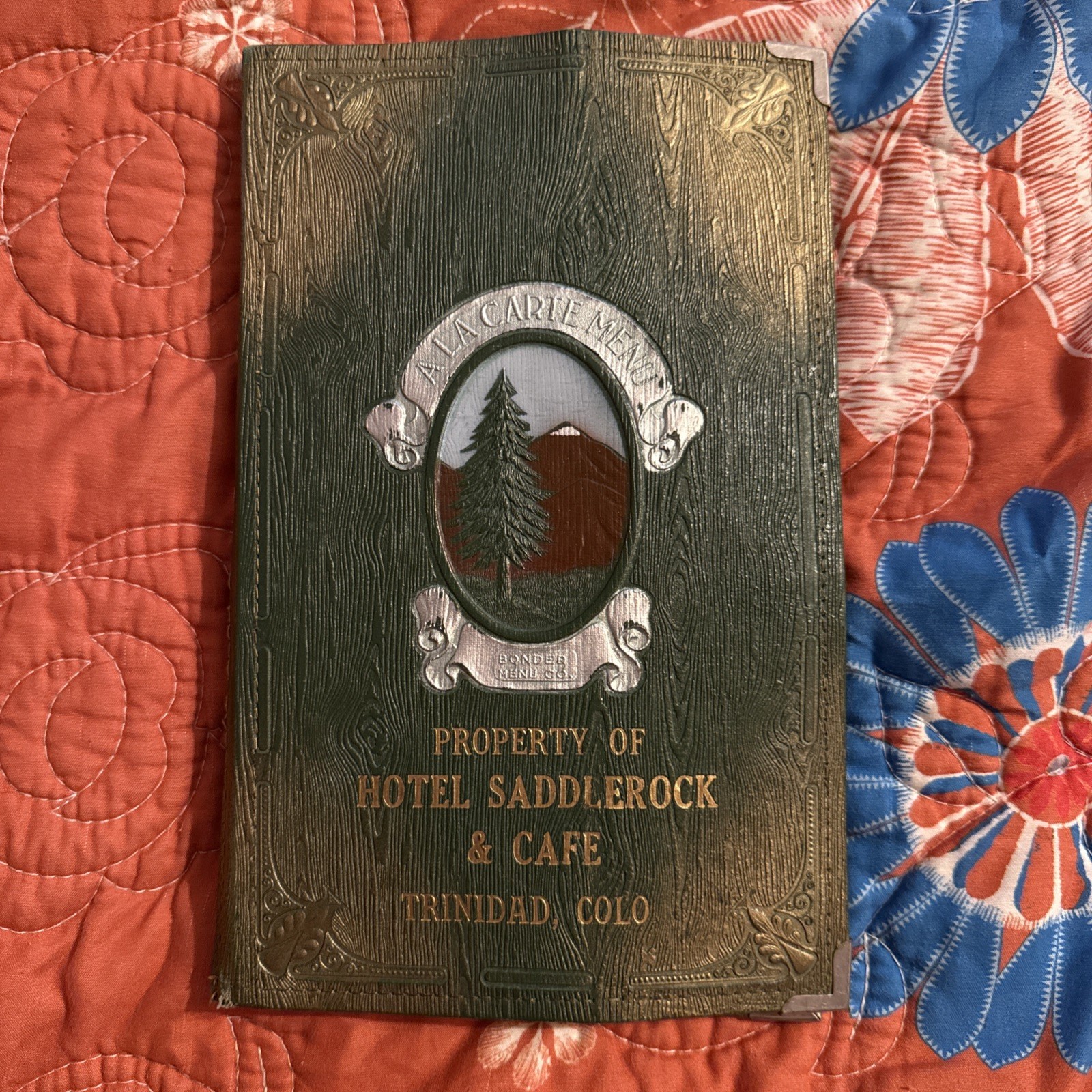 Vintage HOTEL SADDLEROCK CAFE Trinidad Colo Walter’s Century Coors Tivoli Menu