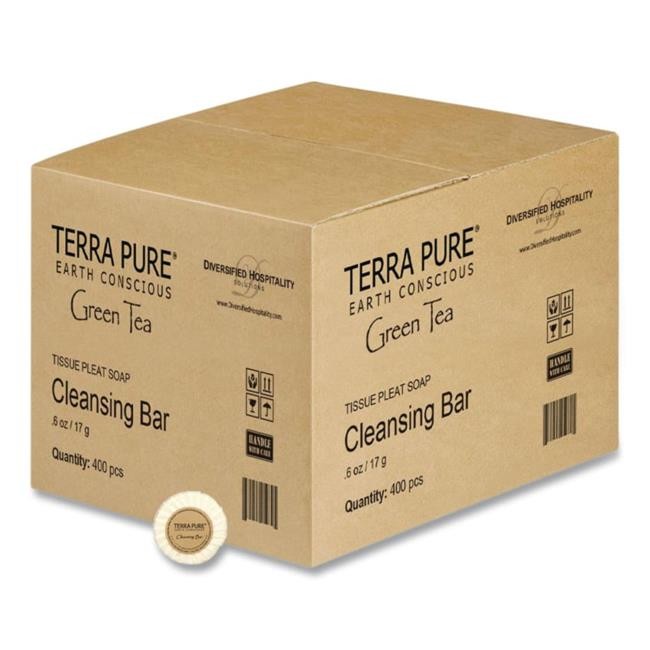 Terra Pure Cleansing Bar Green Tea Lemongrass 0.6 oz - 400 Count #DHS002041