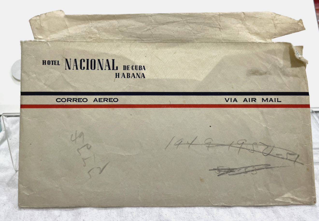 1940s Hotel Nacional De Cuba Habana (Havana) Envelope