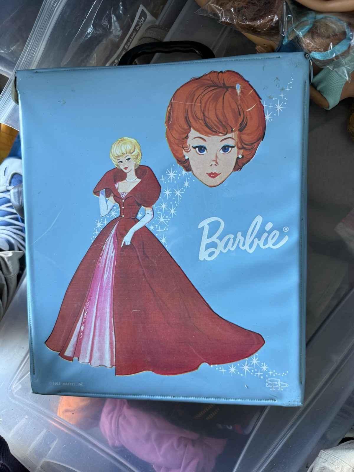 Vintage Barbie Doll Lot with Original 1963 Blue SPP Barbie Case& Vintage Dolls Vintage Barbie Doll Lot with Original 1963 Blue SPP Barbie Case& Vintage Dolls
