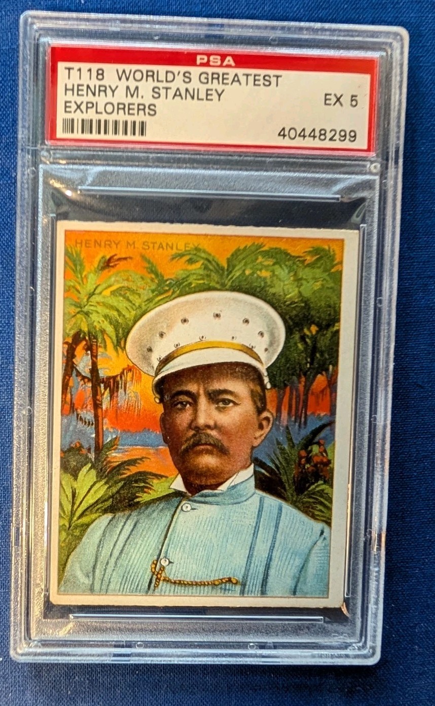 1910 T118 Hassan World\'s Greatest Explorers Henry M. Stanley PSA 5 Five Higher 1910 T118 Hassan World\'s Greatest Explorers Henry M. Stanley PSA 5 Five Higher