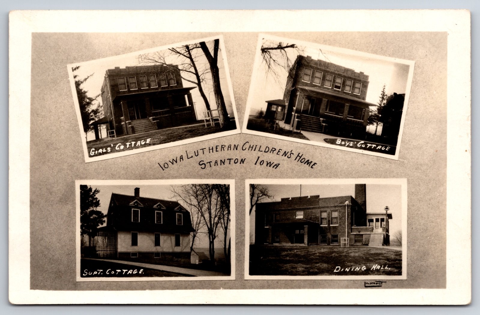Stanton Iowa Lutheran Children's Home Cottages Orphanage Real Photo RPPC Stanton Iowa Lutheran Children's Home Cottages Orphanage Real Photo RPPC